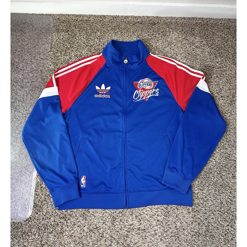 Adidas Los Angeles Clippers Warm Up Jacket Size XLarge Blue Red